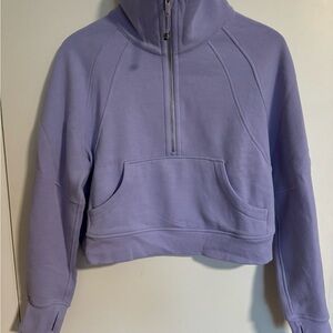 Lululemon funnel neck half a zip scuba.  XS/S.  Lilac smoke.
